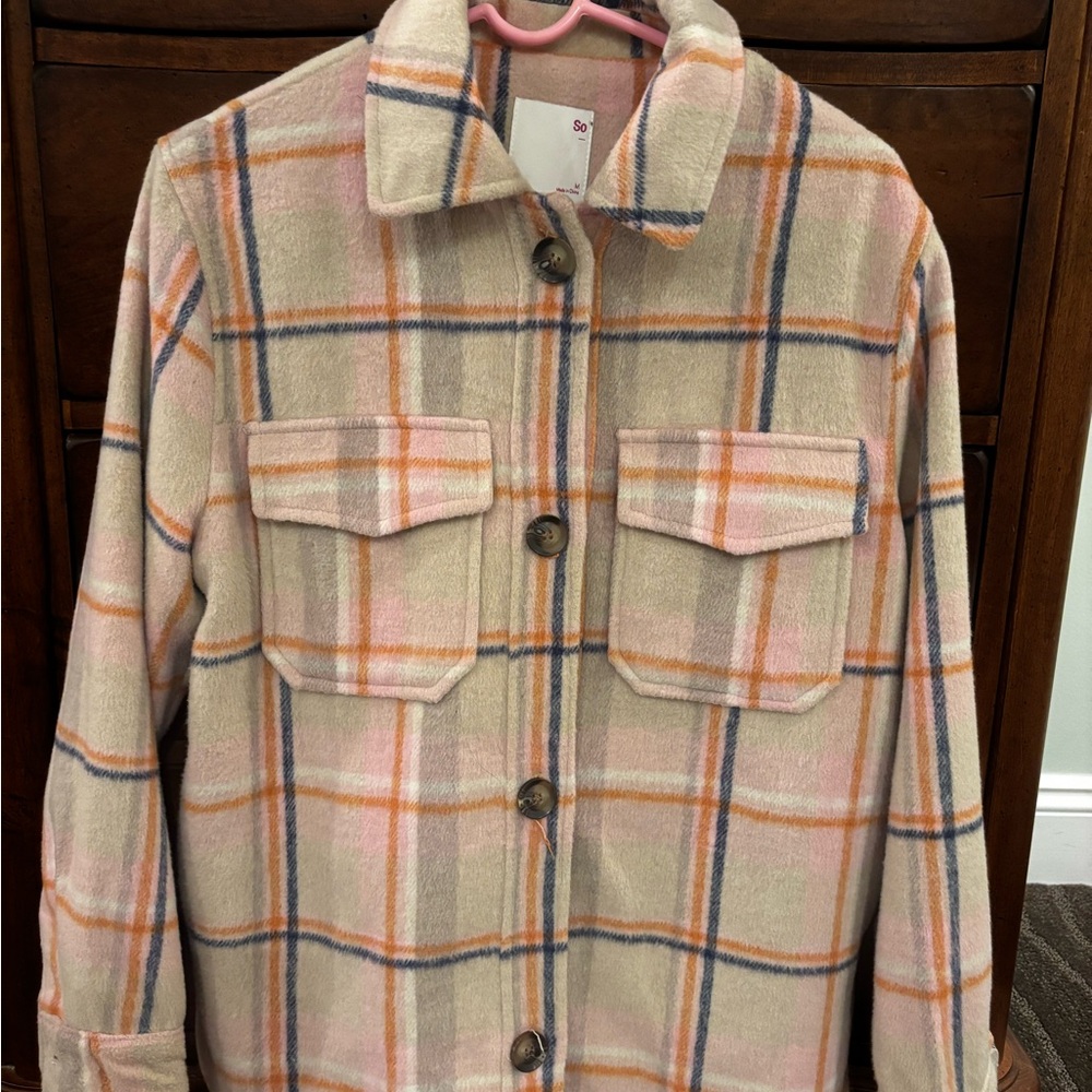 SO Multicolor Plaid Jacket